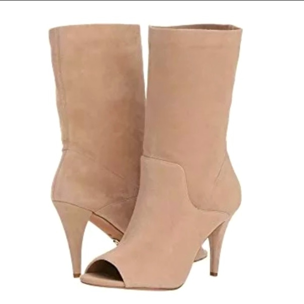 MICHAEL MICHAEL KORS Elaine Suede Open-Toe Boot